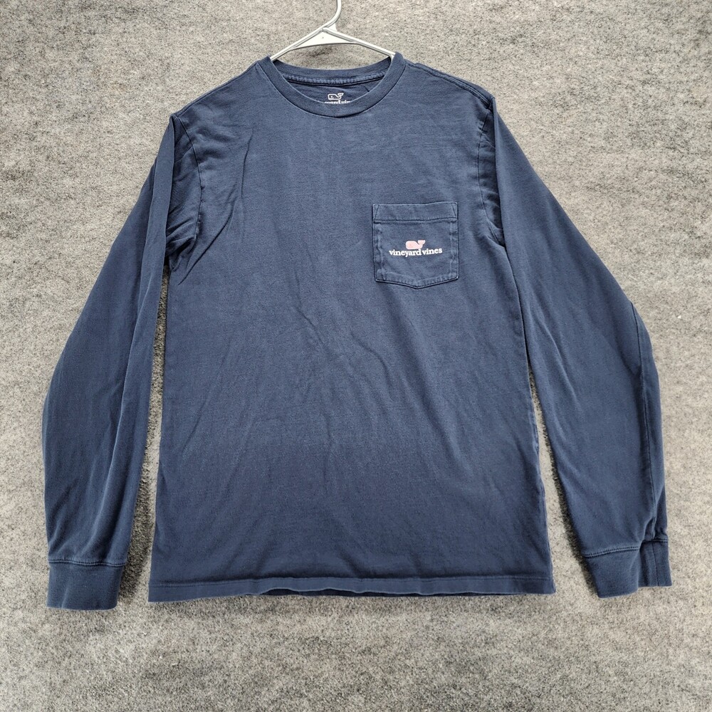 Vineyard Vines Shirt Womens XS Long Sleeve Blue Whale Pocket